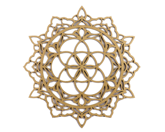 LOTUS Flower-circle Wooden Sacred Geometry Mandala -  Canada